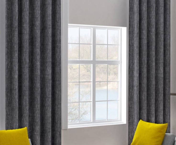 Chenille Pair Extra Long Living Room Curtains